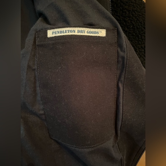 Pendleton Black With Stripes Flannel Jacket Dry Goods Men’s Size Extra Large‎ - Picture 8 of 9